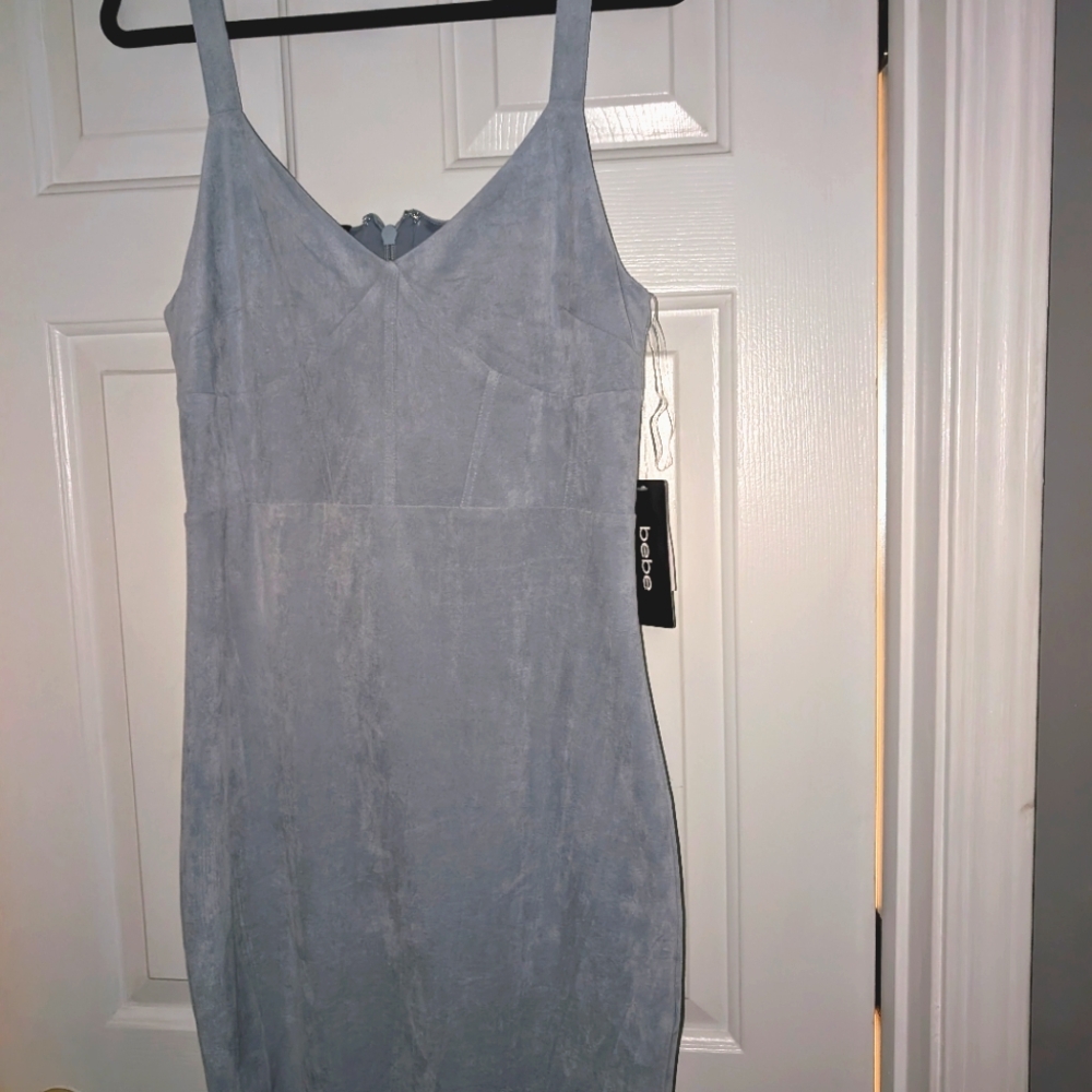 Bebe Faux Suede Strappy Dress